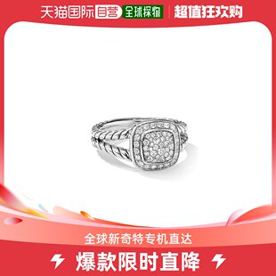 美国直邮 david yurman 银戒指指戒 通用 戒指纯银设计钻石爆款