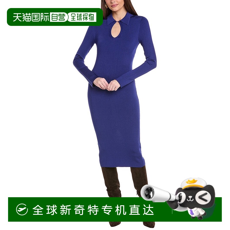 自营Reiss Ronnie Collared Knitted Dress - blue 【美国奥莱】
