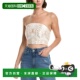 Eyelet Crop Top 自营Milly white 美国奥莱直发性感上衣