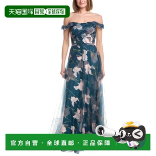 自营Rene Tulle green 美 Shoulder Gown The Off Ruiz Floral