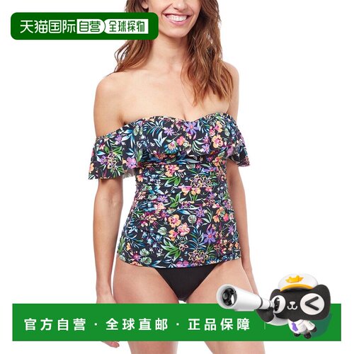 自营Profile by Gottex Flora Off The Shoulder Tankini - multi