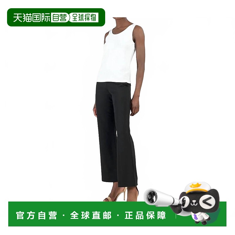 自营clara sunwooV To Round Knit Tank Top In White 美国奥莱直