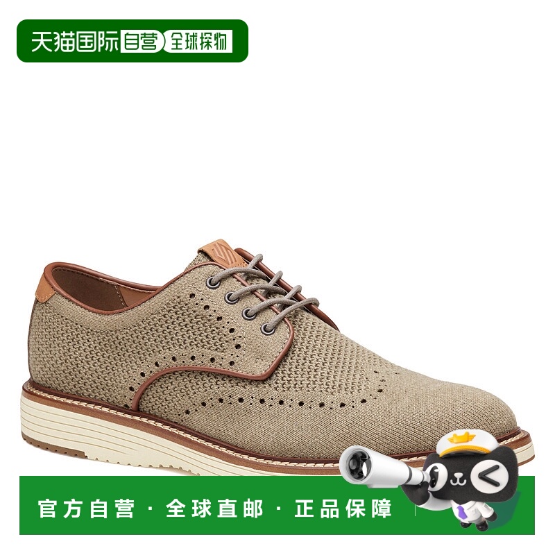 自营Johnston & Murphy Men's Hodges Knit Wingtip  Shoe - taup