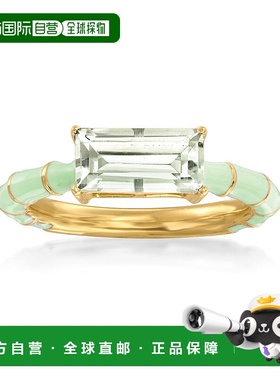 自营Ross-Simons 紫水晶戒指配以 18 克拉金 18 克拉紫色珐琅 -