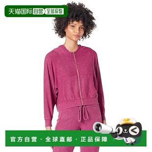 Chaser 全拉链GBO188 Batwing连帽衫 粉红色弹力长袖 粉红 女式 自营