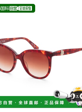 自营Longchamp Women's Red Havana 54mm Sunglasses - red havan
