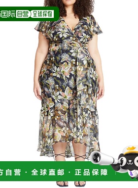 自营Tanya Taylor Blaire Linen & Silk-Blend Dress blue 美国奥