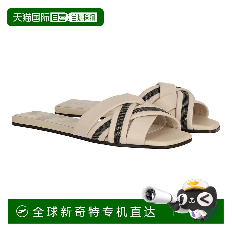 自营 Brunello Cucinelli女式象牙凉鞋-象牙色 【美国奥莱】直发