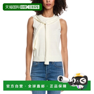 自营Vince Camuto Shoulder Wrap Top - white 美国奥莱直发背心