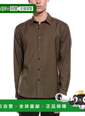 自营Theory Hugh Wool Shirt - olive 美国奥莱直发