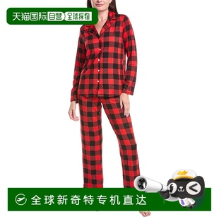 2件套睡衣長(zhǎng)褲 和上衣 Carole 紅色 美國(guó)奧萊直發(fā) Hochman 自營(yíng)