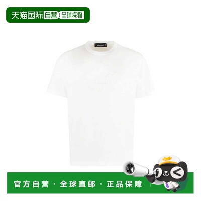自营Dsquared2 Cotton Women's T-Shirt - white 美国奥莱直发