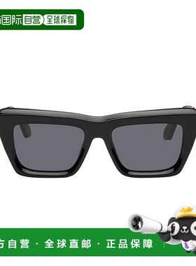 自营 off-white米白色汉普顿方形太阳镜-黑-深灰色 美国奥莱直发