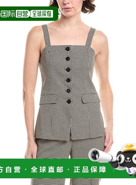 自营 Anne Klein Houndstooth背心-灰色 美国奥莱直发