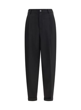 自营Marni Fleece Wool Casual Men's Pants - black 美国奥莱直