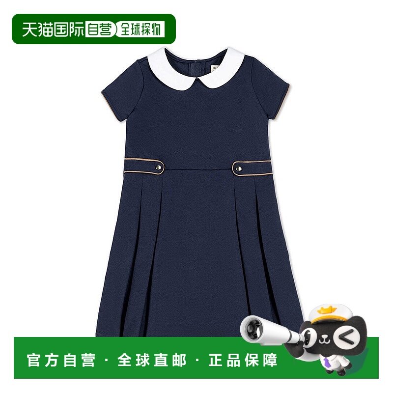 自营Hope & Henry Peter Pan Collar Side Pleat Ponte Dress - b