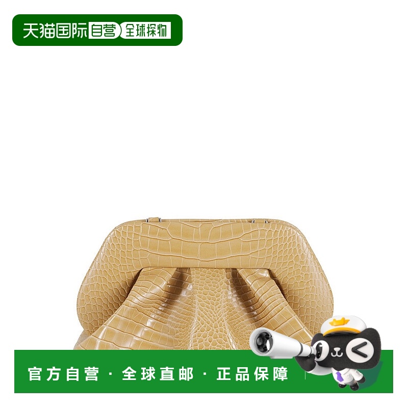 自营themoireTia Crocodile-Embossed Shoulder Bag - brown 美国