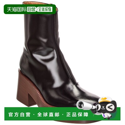 自营 tod'sTOD的Gomma皮革平台靴-黑色 美国奥莱直发厚底鞋女靴