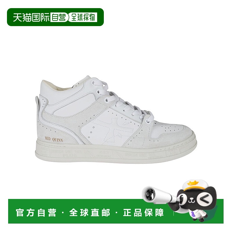 自营premiata皮革鞋面运动鞋，带绒面细节-白色 美国奥莱直发
