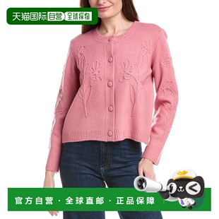 自营CeCe Knit Flower Cardigan - pink 美国奥莱直发