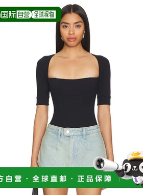 自营Women's Free People Everly Bodysuit Black Cutout Back Sq