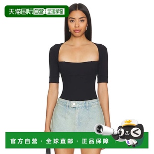 自营Women's Free People Everly Bodysuit Black Cutout Back Sq