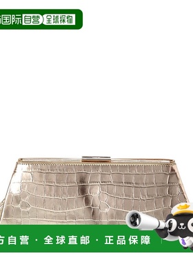 自营Jason Wu Croc-Embossed Leather Clutch - gold 美国奥莱直