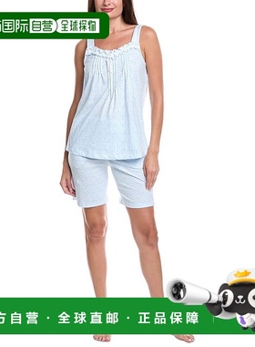 自营 Carole Hochman 2件套百慕达睡眠套装-蓝色 美国奥莱直发