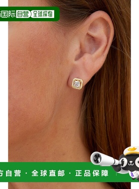 自营 savvy cie jewelsVermeil Asscher Cut Stud - 黄色 美国奥