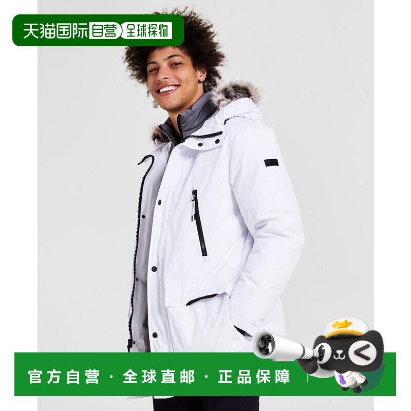 1h可退 【美国直邮】Michael Kors 男款连帽围兜浮潜派克大衣 男