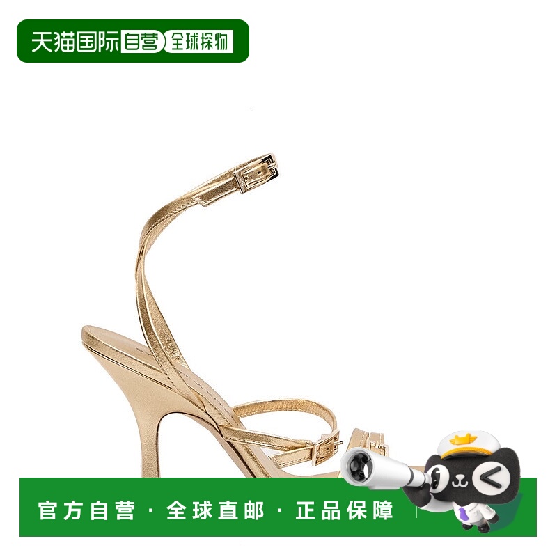 自营stuart weitzmanGold Sandal Straps Heel 100Mm - gold 美国