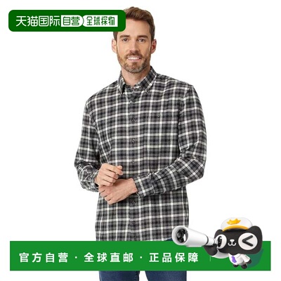 自营Johnnie-O Denali衬衫男士木炭格子棉质纽扣正面FROG218-灰色