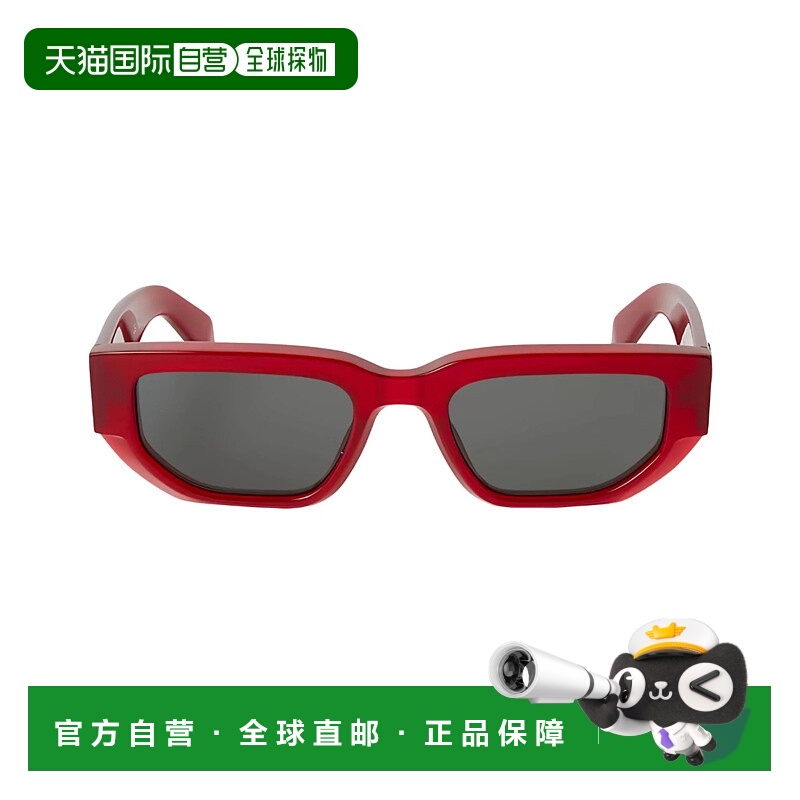 自营 off-white米白色格里利长方形太阳镜-酒红色深灰色 美国奥莱