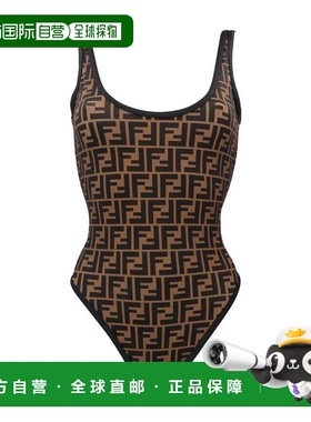 1h可退 香港直邮Fendi FF logo印花连体泳装 FXB922ADHB