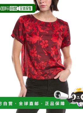 自营Vince Camuto Printed Shirt - Red 上衣美国直发奥莱
