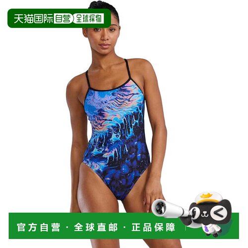 自营TYR Durafast精英泳装女紫外线领带背一件DSGL1259-蓝色 美国