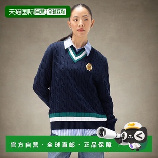 自营 members only女式针织板球毛衣-海军蓝 美国奥莱直发假两件