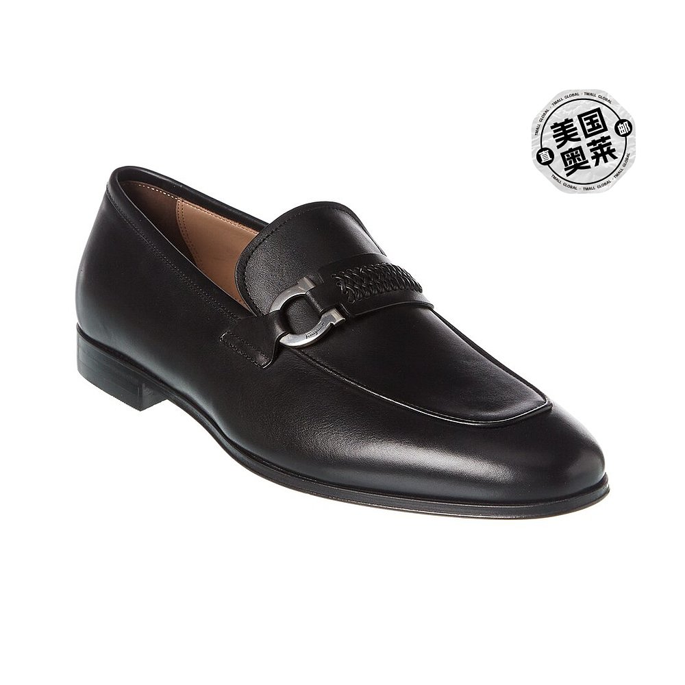 salvatore ferragamoFerragamo Sidney Gancini皮革乐福鞋-黑