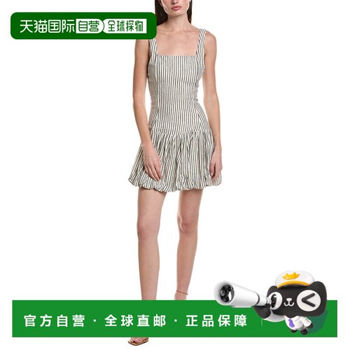 自营Saltwater Luxe Linen-Blend Tank Mini Dress - black 美国