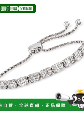 自营 925 纯银 Ross-Simons 钻石 Bolo 手链 - 白色 美国奥莱直发