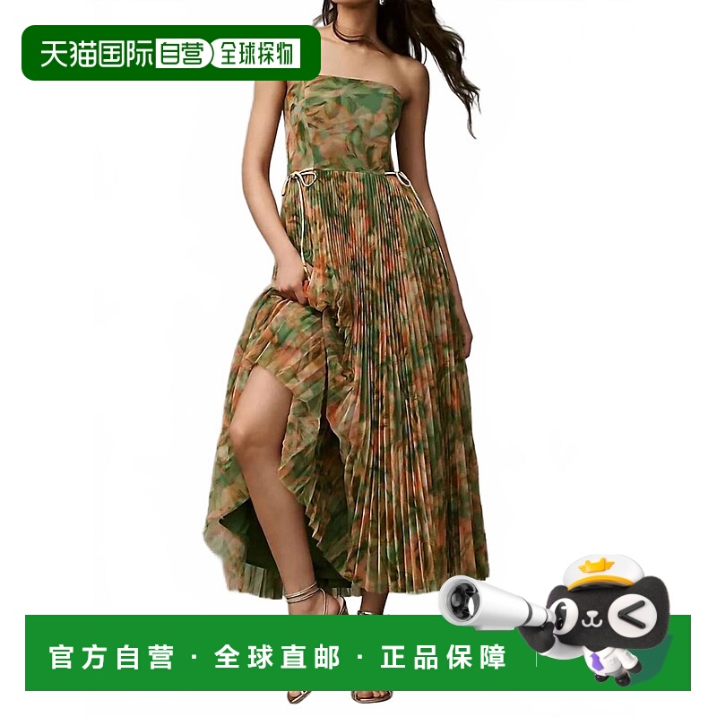 自营hutchWomen's Costella Strapless Pleated Floral Tulle Mid