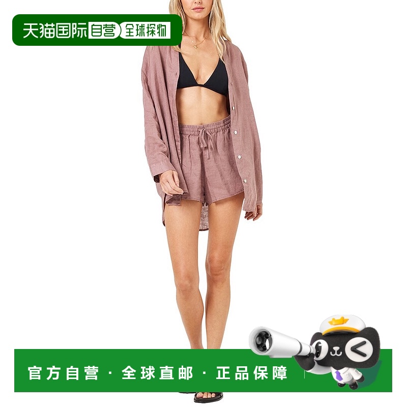 自营 l spaceL*Space Rio Linen Short - grey 美国奥莱直发