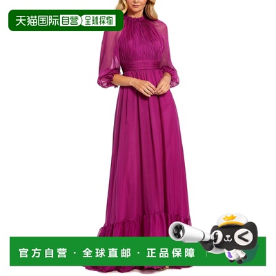 自营 Mac Duggal Maxi连衣裙-粉红色长裙 美国奥莱直发