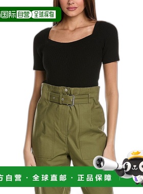 自营 3.1 Phillip Lim 罗纹羊毛混纺毛衣 - 黑色 美国奥莱直发