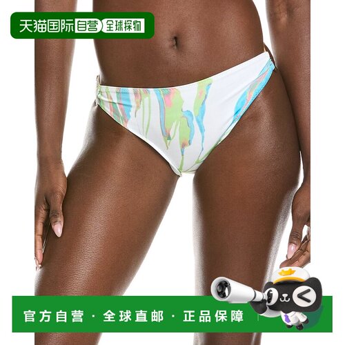 自营Ramy Brook Printed Peri Bikini Bottom - white 美国奥莱直