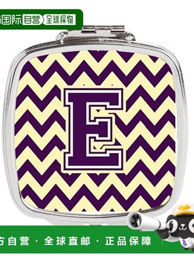 自营 Carolines Treasures CJ1058-ESCM 字母 E 雪佛龙紫色正品