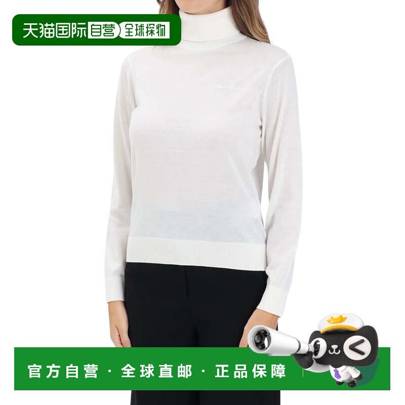 自营Armani Exchange贴身新羊毛自行车毛衣-白色 美国奥莱直发