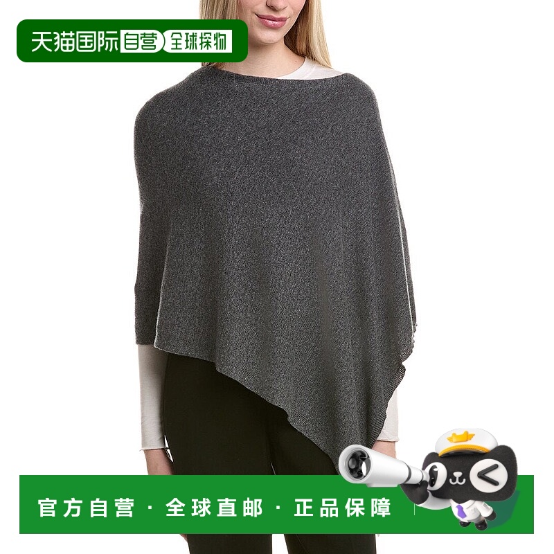 自营sofiacashmere Jersey Solid Wool & Cashmere-Blend Poncho