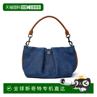 Raffia海军蓝手提包 自营 Savannah think 美国奥莱直发 royln女式