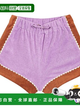 自营 Zimmermann女孩August Lila Cabana短裤-紫色 美国奥莱直发